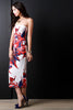 Abstract Spiral Floral Strapless Bodycon Dress